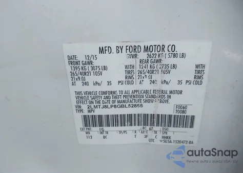 2016 Lincoln Mkx Reserve from USA, damaged, VIN 2LMTJ8LP8GBL52866